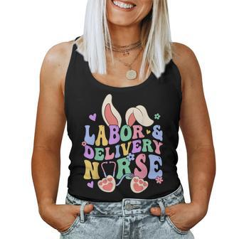Labor And Delivery Nurse Bunny L&D Nurse Happy Easter Day Women Tank Top | Mazezy DE