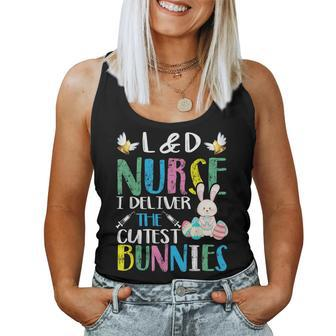 Labor And Delivery Nurse Cutest Bunnies Easter Egg Women Tank Top - Monsterry