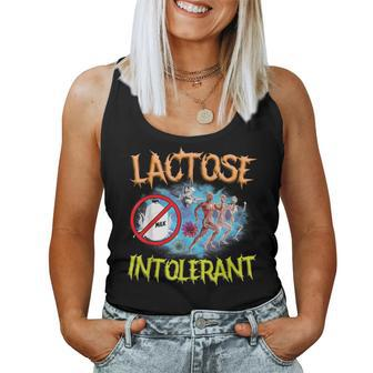 Lactose Intolerant Ironic Sarcastic Humor Cringe Meme Women Tank Top | Mazezy