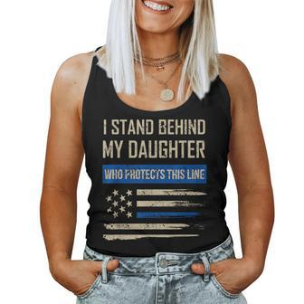Law Enforcement Police Daughter Family Blue Thin Line Flag Women Tank Top - Monsterry DE