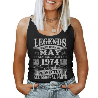 Legend Since May 1974 Vintage 50Th Birthday Women Tank Top - Monsterry CA