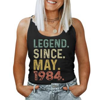 Legend Since May 1984 Vintage 40Th Birthday Women Women Tank Top - Monsterry