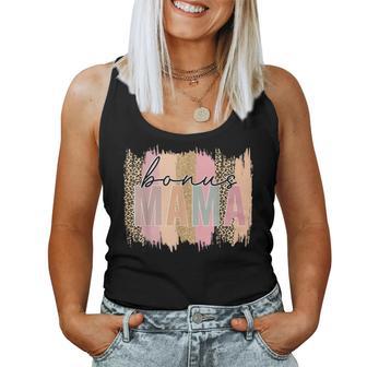 Leopard Bonus Mama Birthday Step Mom Women Women Tank Top - Monsterry