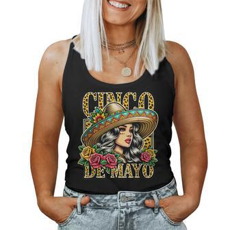 Leopard Cinco De Mayo Girl Mexican Fiesta 5 De Mayo Women Tank Top | Mazezy DE