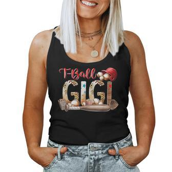 Leopard T-Ball Gigi For Baseball Lover Women Tank Top - Seseable