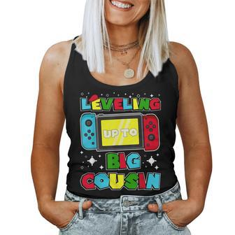 Leveling Up To Big Cousin 2024 Gaming Boys Girls Toddler Women Tank Top - Monsterry DE