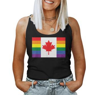 Lgbt Gay Pride Rainbow Canadian Flag Women Tank Top - Monsterry UK
