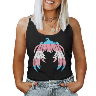 Lgbt-Q Anime Transgender Pride Japanese Girl Hair Women Women Tank Top - Monsterry CA