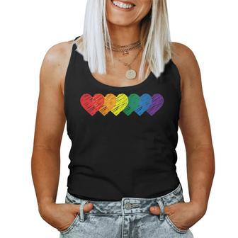 Lgbt Rainbow Heart Lgbtqia Gay Pride Rainbow Women Tank Top - Monsterry AU