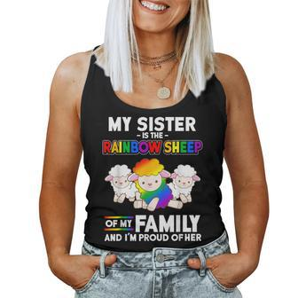 Lgbt My Sister Is Rainbow Sheep Of Family Proud Women Tank Top - Monsterry DE