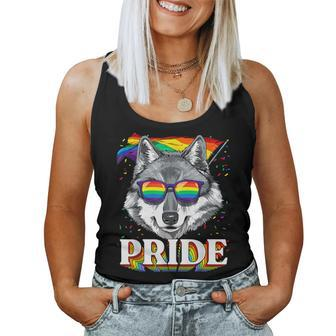 Lgbtq Pride Rainbow Wolf Pride Month Lgbt Wolf Lovers Women Tank Top - Monsterry CA