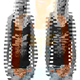 Libélula Steam Punk Insecto Ingeniero De Arte Steampunk Libélula Cuello Camiseta sin mangas para mujer - Regaloses