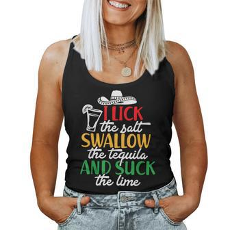 I Lick The Salt Swallow The Tequila And Suck The Lime Women Tank Top | Mazezy DE
