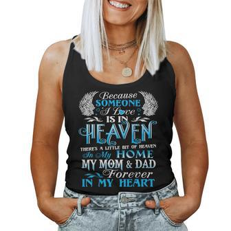 Little Bit Of Heaven In My Home Mom Dad Forever In My Heart Women Tank Top - Monsterry AU