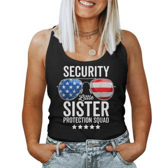 Little Sister Protection Squad Big Brother Security Women Tank Top - Monsterry