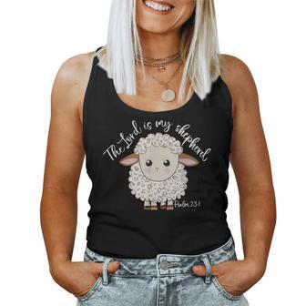 The Lord Is My Shepherd Christian Sheep Women Tank Top - Monsterry