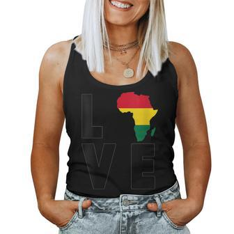 Love Africa Map Afrikan Pride African Diaspora Ancestry Women Tank Top - Monsterry UK