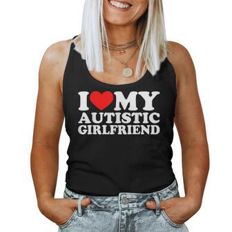 I Love My Autistic Girlfriend I Heart My Gf With Autism Women Tank Top - Thegiftio UK