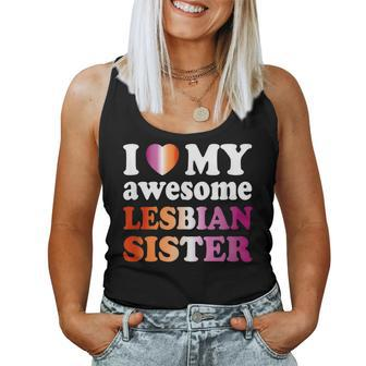 I Love My Awesome Lesbian Sister Women Tank Top - Monsterry CA