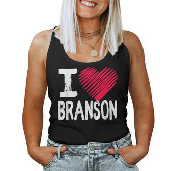 I Love Branson Missouri Tourist Souvenir Women Tank Top - Monsterry