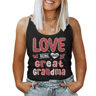 I Love Being Called Great Grandma Ladybug Valentines Day Women Tank Top - Monsterry AU