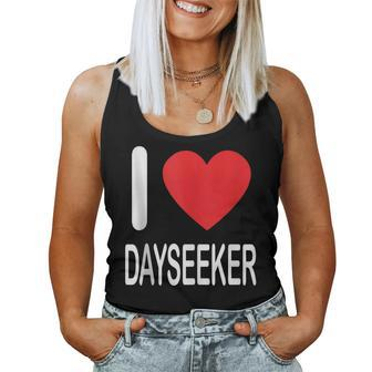 I Love Dayseekers Merch White Text Man Woman Heart Women Tank Top - Monsterry DE