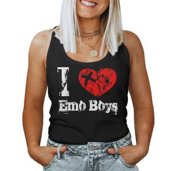 I Love Emo Boys I Love Emo Girls Emo Goth Matching Women Tank Top - Monsterry UK