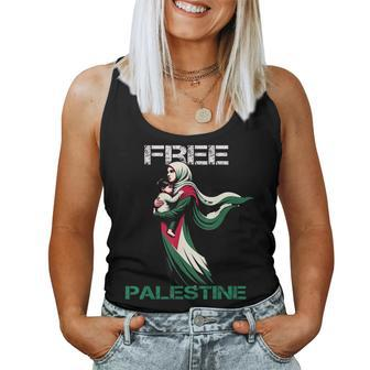 I Love Free Palestine Mother Children Gaza Strip Palestinian Women Tank Top - Monsterry DE