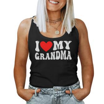 I Love My Grandma I Heart My Grandma Women Tank Top | Mazezy