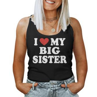 I Love Heart My Big Sister Red Heart Valentine's Day Women Tank Top - Monsterry UK