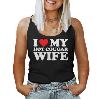 I Love My Hot Cougar Wife I Heart My Hot Cougar Wife Women Tank Top - Monsterry AU