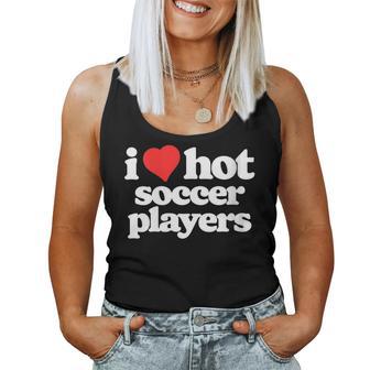 I Love Hot Soccer Players 80S Vintage Heart Women Tank Top - Monsterry AU