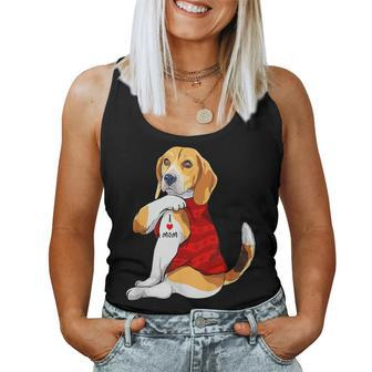 I Love Mom Tattoo Beagle Dog Lover Beagle Mom Women Tank Top - Thegiftio UK