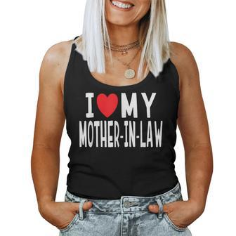 I Love My Mother-In-Law Family Celebration Heart Women Tank Top - Monsterry UK