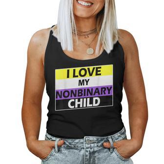 I Love My Nonbinary Child Lgbt Non Binary Awareness Dad Mom Women Tank Top - Monsterry DE