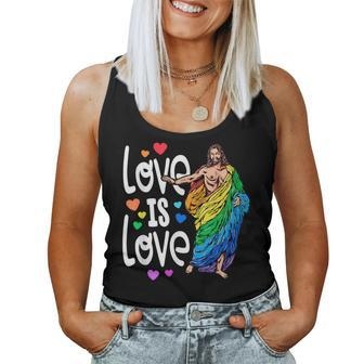 Love Is Love Pride Gay Jesus Pride For Women Women Tank Top - Monsterry AU