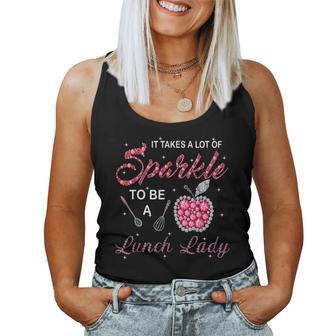 Lunch Lady Woman Cafeteria Worker Takes Sparkle Women Tank Top - Monsterry CA