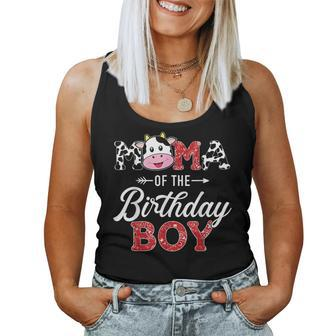 Mama Of The Birthday Boy Farm Cow Mommy Mama 1St Women Tank Top - Monsterry CA