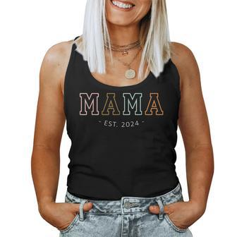 Mama Est 2024 Promoted To Mommy Mother's Day Mom To Be 2024 Women Tank Top - Seseable