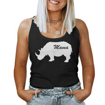 Mama Rhino Animal Father Mother Day Cute Son Daughter Women Tank Top - Monsterry AU