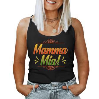 Mamma Mia Italian Mom Mother Fun Mother's Day Cool Women Tank Top - Monsterry UK