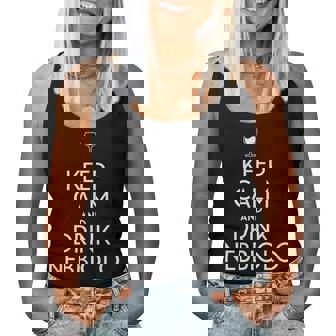 Mantener La Calma Y Beber Nebbiolo Italian Wine Lover Camiseta sin mangas para mujer - Regaloses