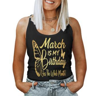 March Birthday For March Is My Birthday For Girl Women Tank Top | Mazezy