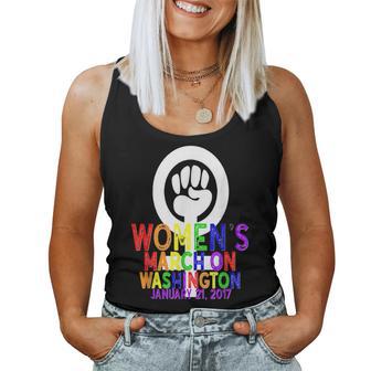 March On Washington Gay Pride Rainbow Lgbt Fist Women Tank Top - Monsterry