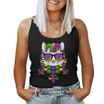 Mardi Gras Cat Meow Kitten New Orleans & Women Women Tank Top - Monsterry UK