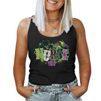 Mardi Gras Nurse Costume Carnival Party Rn Hospital Staff Women Tank Top - Monsterry CA