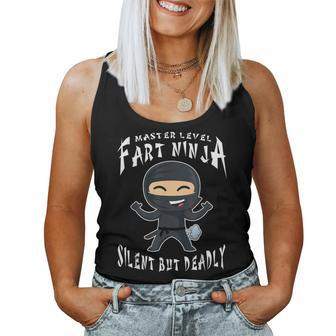 Master Level Fart Ninja Silent But Deadly & Sarcastic Women Tank Top - Monsterry CA