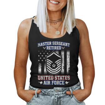 Master Sergeant Retired Air Force Military Retirement Women Tank Top - Monsterry CA