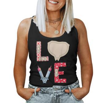 Medical Plaster Patch Wound Care Nurse Valentine's Day Women Tank Top - Seseable