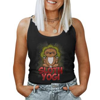 Meditating Sloth Yoga Pose Animal Zen Yogi Namaste Women Tank Top - Monsterry UK